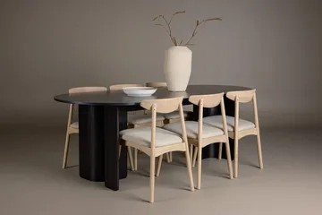Rektangulär matgrupp Venture Home Svart - Møbler - Bord - Spisegrupper