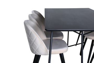 Rektangulär matgrupp Venture Home Svart - Møbler - Bord - Spisegrupper