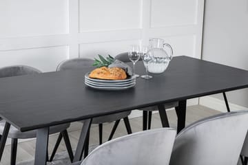 Rektangulär matgrupp Venture Home Svart - Møbler - Bord - Spisegrupper