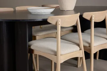 Rektangulär matgrupp Venture Home Svart - Møbler - Bord - Spisegrupper