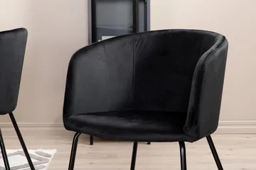 Rektangulär matgrupp Venture Home Svart - Møbler - Bord - Spisegrupper
