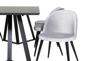 Rektangulär matgrupp Venture Home Svart - Møbler - Bord - Spisegrupper