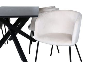 Rektangulär matgrupp Venture Home Svart - Møbler - Bord - Spisegrupper