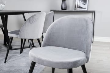 Rektangulär matgrupp Venture Home Svart - Møbler - Bord - Spisegrupper