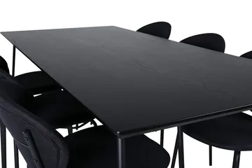 Rektangulär matgrupp Venture Home Svart - Møbler - Bord - Spisegrupper