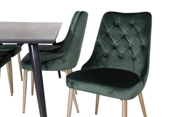 Rektangulär matgrupp Venture Home Svart - Møbler - Bord - Spisegrupper