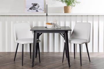 Rektangulär matgrupp Venture Home Vit Svart 2st - Møbler - Bord - Spisegrupper