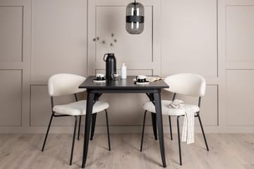 Rektangulär matgrupp Venture Home Vit Svart 2st - Møbler - Bord - Spisegrupper