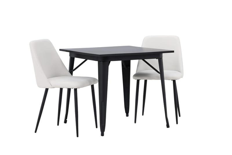 Rektangulär matgrupp Venture Home Vit Svart 2st - Møbler - Bord - Spisegrupper