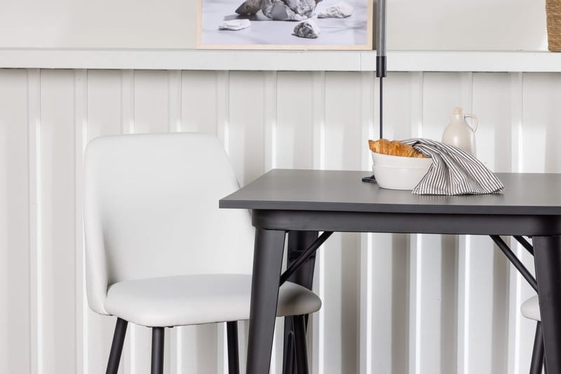 Rektangulär matgrupp Venture Home Vit Svart 2st - Møbler - Bord - Spisegrupper