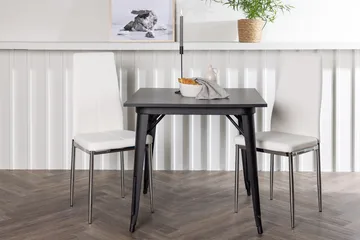 Rektangulär matgrupp Venture Home Vit Svart 2st - Møbler - Bord - Spisegrupper