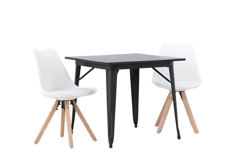 Rektangulär matgrupp Venture Home Vit Svart 2st - Møbler - Bord - Spisegrupper