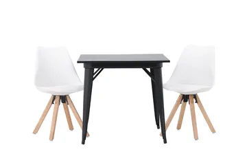 Rektangulär matgrupp Venture Home Vit Svart 2st - Møbler - Bord - Spisegrupper