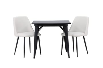 Rektangulär matgrupp Venture Home Vit Svart 2st - Møbler - Bord - Spisegrupper