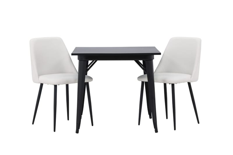 Rektangulär matgrupp Venture Home Vit Svart 2st - Møbler - Bord - Spisegrupper