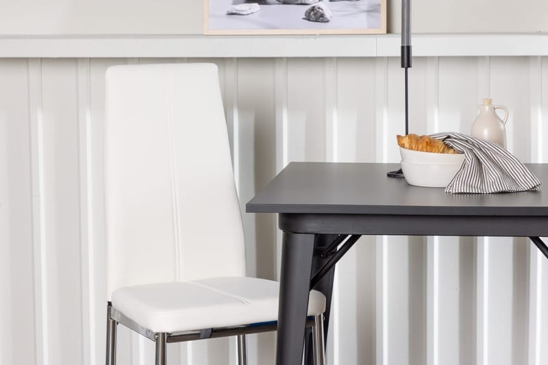 Rektangulär matgrupp Venture Home Vit Svart 2st - Møbler - Bord - Spisegrupper