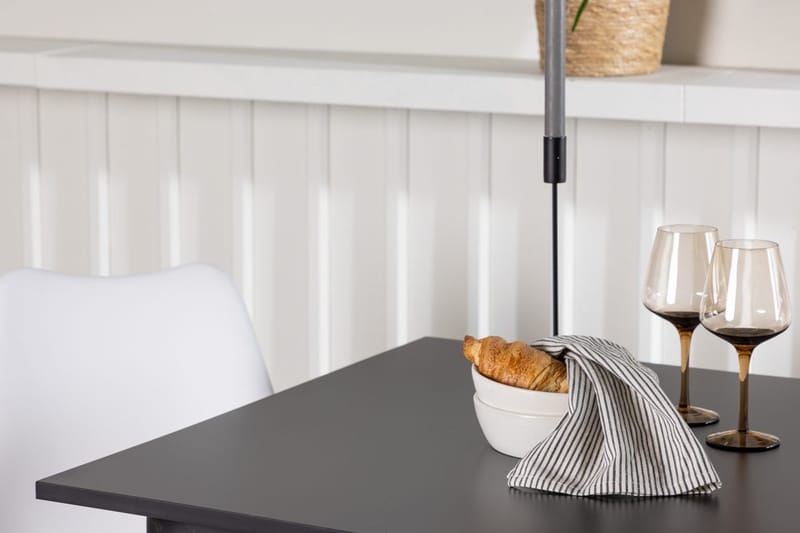 Rektangulär matgrupp Venture Home Vit Svart 2st - Møbler - Bord - Spisegrupper