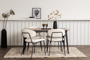 Rektangulär matgrupp Venture Home Vit Valnöt 4st - Møbler - Bord - Spisegrupper