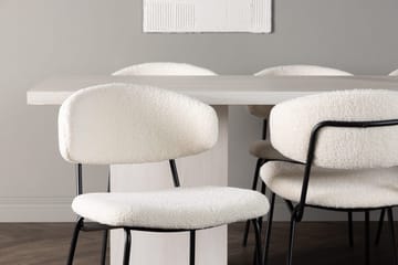 Rektangulär matgrupp Venture Home Vit Vit 6st - Møbler - Bord - Spisegrupper