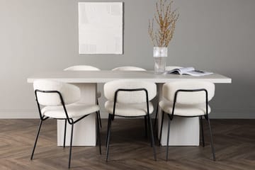 Rektangulär matgrupp Venture Home Vit Vit 6st - Møbler - Bord - Spisegrupper
