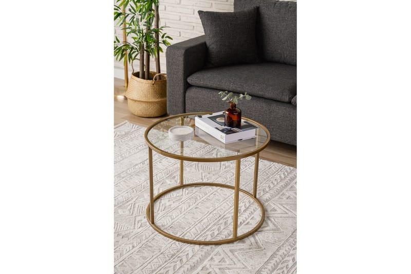 Retzow Stuebord 60 cm - Gull - Møbler - Bord - Sofabord