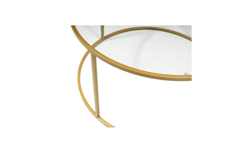 Retzow Stuebord 80 cm - Gull/Gjennomsiktig - Møbler - Bord - Sofabord