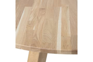 Rhonda Rundt Spisebord 129 cm med Eketopp - Beige - Møbler - Bord - Spisebord & kjøkkenbord