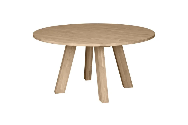 Rhonda Rundt Spisebord 150 cm med Eketopp, Beige