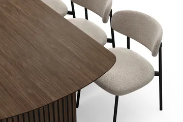 Richeto spisebord 180 cm med 6 Lucy spisestoler - Røkt eik - Møbler - Bord - Spisegrupper