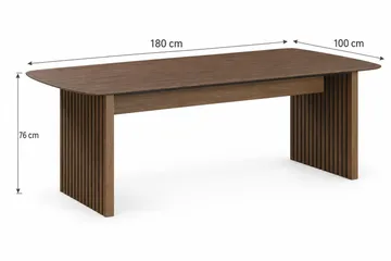 Richeto spisebord 180 cm med 6 Lucy spisestoler - Røkt eik - Møbler - Bord - Spisegrupper
