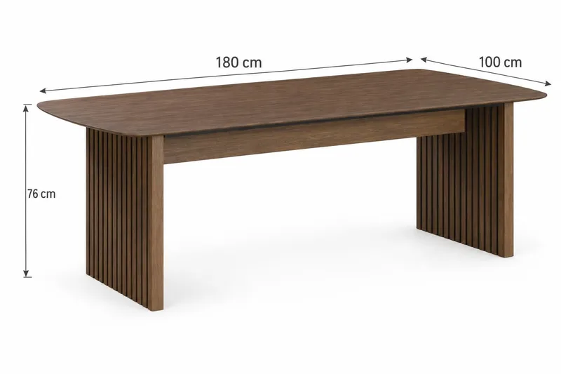 Richeto spisebord 180 cm med 6 Lucy spisestoler - Røkt eik - Møbler - Bord - Spisegrupper