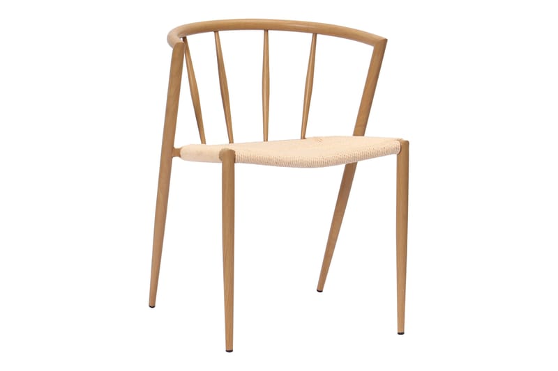 Richeto Spisebord 180 cm med 6 Winston Spisestoler - Naturlig finish / Beige / Metallben Eik - Møbler - Bord - Spisegrupper