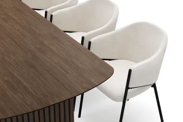 Richeto spisebord 210 cm med 6 Filip spisestoler - Røkt eik - Møbler - Bord - Spisegrupper