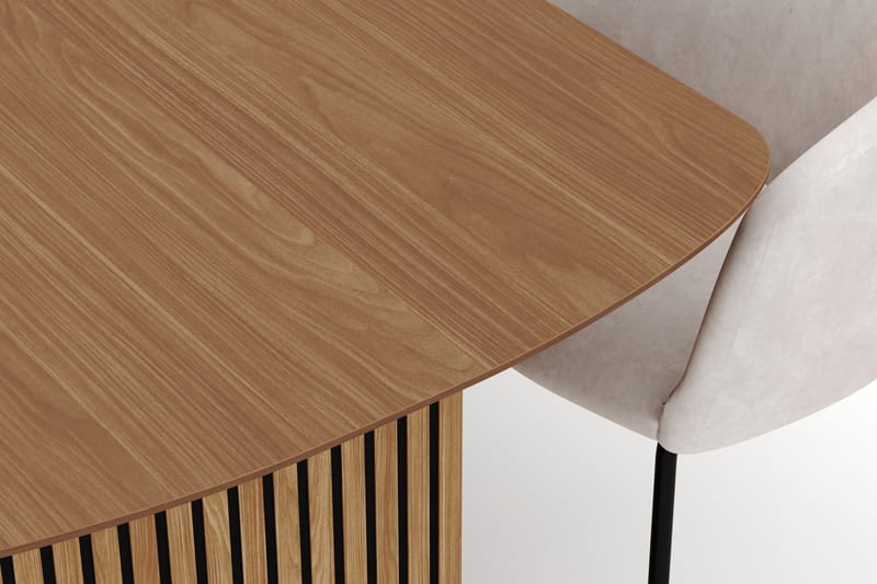Richeto Spisebord 240 cm med 6 Berit Stoler - Natur - Møbler - Bord - Spisegrupper