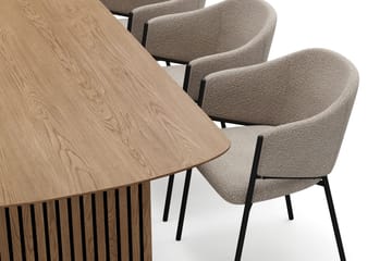 Richeto spisebord 240 cm med 6 Filip spisestoler - Eik - Møbler - Bord - Spisegrupper