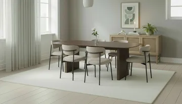 Richeto spisebord 240 cm med 6 Lucy spisestoler - Røkt eik - Møbler - Bord - Spisegrupper