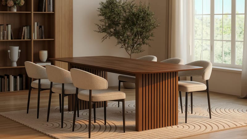 Richeto Spisebord 240 cm med 6 Sawako Stoler - Eik - Møbler - Bord - Spisegrupper