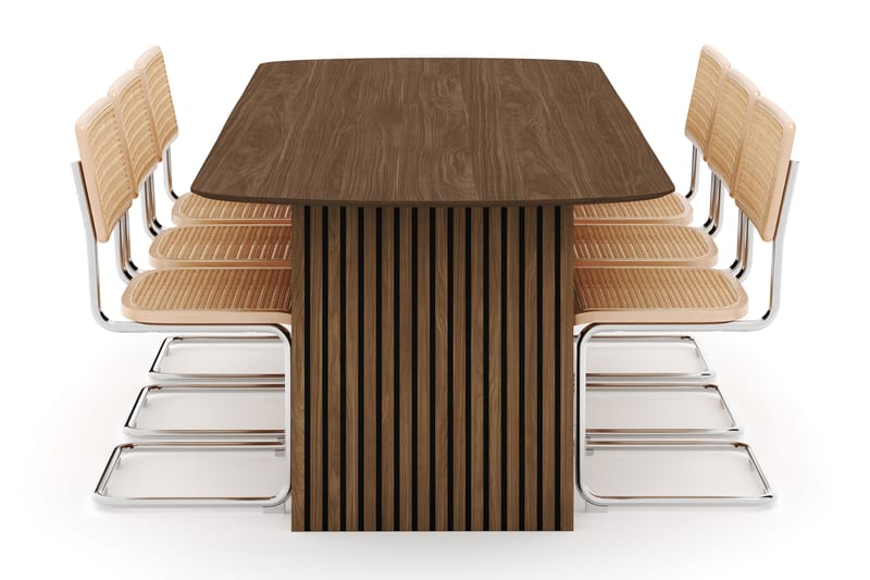 Richeto Spisebord 240 cm med 6 stk Build Spisestoler - Røyket Eik - Møbler - Bord - Spisegrupper