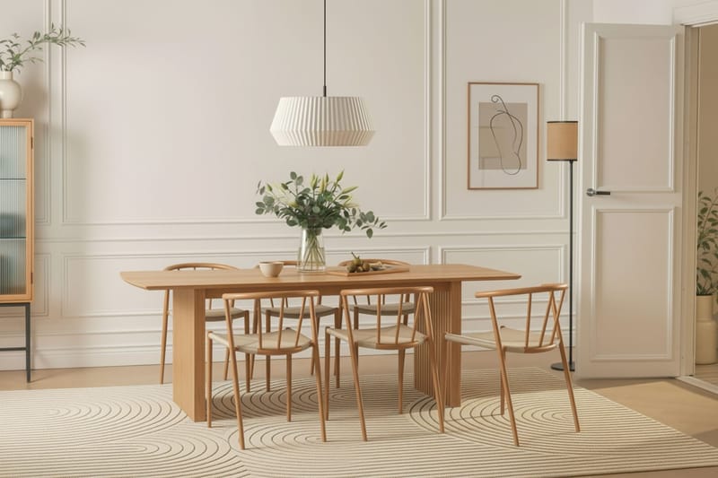 Richeto spisebord 240 cm med 6 Winston spisestoler - Eik - Møbler - Bord - Spisegrupper