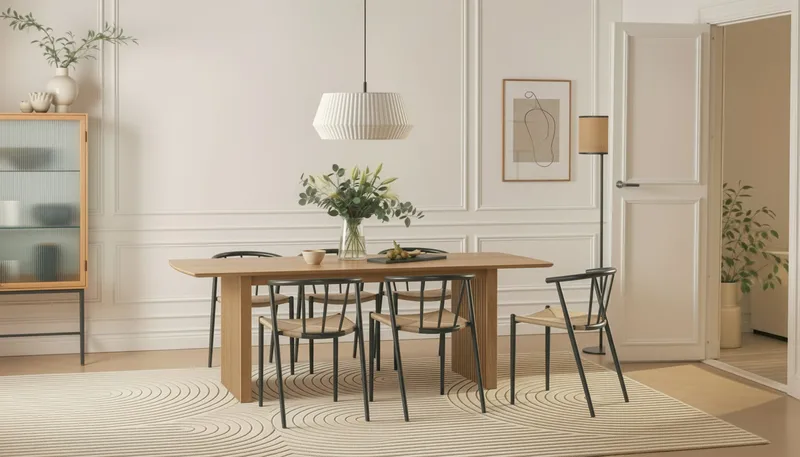 Richeto spisebord 240 cm med 6 Winston spisestoler - Eik - Møbler - Bord - Spisegrupper