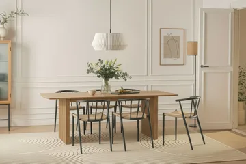 Richeto spisebord 240 cm med 6 Winston spisestoler - Eik - Møbler - Bord - Spisegrupper