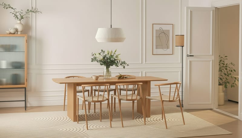 Richeto spisebord 240 cm med 6 Winston spisestoler - Eik - Møbler - Bord - Spisegrupper