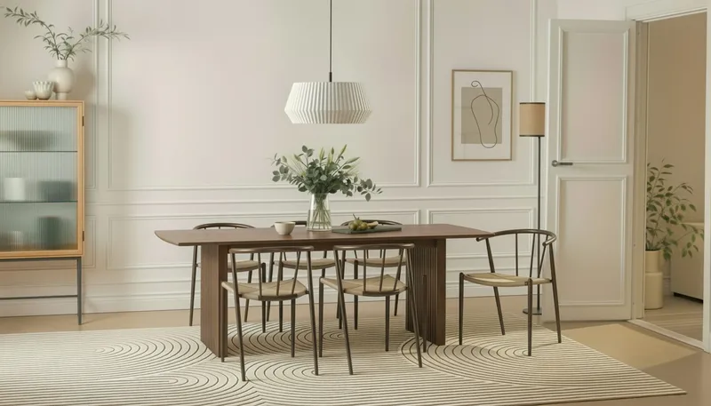 Richeto spisebord 240 cm med 6 Winston spisestoler - Røkt eik - Møbler - Bord - Spisegrupper