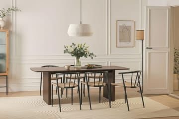Richeto spisebord 240 cm med 6 Winston spisestoler - Røkt eik - Møbler - Bord - Spisegrupper