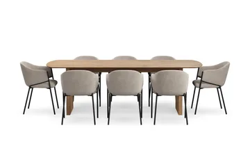 Richeto spisebord 240 cm med 8 Filip spisestoler - Eik - Møbler - Bord - Spisegrupper