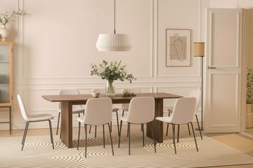Richeto spisebord 240 cm med 8 Katy spisestoler - Røkt eik - Møbler - Bord - Spisegrupper