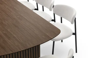 Richeto spisebord 240 cm med 8 Lucy spisestoler - Røkt eik - Møbler - Bord - Spisegrupper