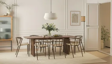 Richeto spisebord 240 cm med 8 Winston spisestoler - Røkt eik - Møbler - Bord - Spisegrupper