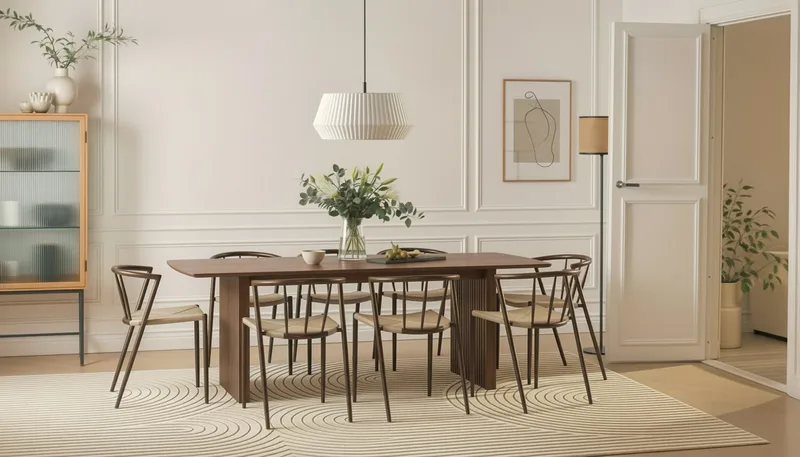 Richeto spisebord 240 cm med 8 Winston spisestoler - Røkt eik - Møbler - Bord - Spisegrupper