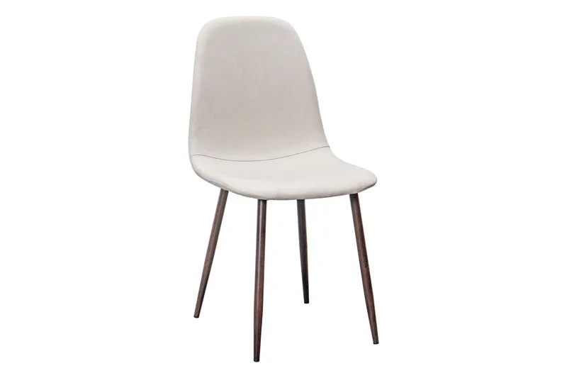 Richeto spisebord røkt eik 180 cm valnøtt + 6 stk. Nibe stol beige med valnøttben - Brun/Beige - Møbler - Bord - Spisegrupper